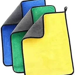 THE HOME TALK Microfiber Multi-Purpose Double Sided Vehicle Cleaning Cloth/Towel 800 GSM - Multicolor, 40X30 CM (Set of 3) (Pack of 3, 40X40 CM)-picture-29