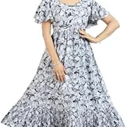 cloud soft CS5006 Premium Rayon Cotton Designer Nighty for Women | All Over Print with Pocket on The Right Side-picture-52
