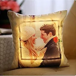 LED Cushion with Photo Imported Photo Personalized Fur LED Light Cushion/Pillow with Filler White 16X16 Inch Square-picture-41