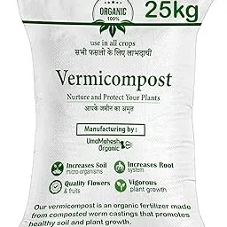 UmaMhaesh Organic Vermicompost 25kg | Manure for Home Gardening | Organic Fertilizer for Plants and Home Garden-picture-24