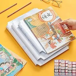 Transparent Paper Sticker Book Cover Film Book Binding Cover [30 Pcs- 3 Different Sizes -10 Each] Waterproof Self-Adhesive Book Cover for Office School Textbook Protective Case-picture-18