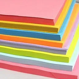 SHARMA BUSINESS Art and Craft Sheet Set of 100, Each 10 Color Sheet 90 GSM Paper For Origami-image-0