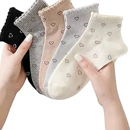 Sockscarving Feel Pure Cotton Premium 5 pair Ankle Socks for Women Anti-Odor, Perfect Fit for Office, Formal Casual & Everyday Wear Stretchable Free Size Anti Slip Sweat Free-image-60