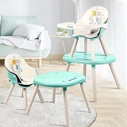 R for Rabbit Cherry Berry Tusky High Chair for Baby, 3-in-1 Convertible Kids Feeding Chair Compact Fold, Dual Meal Trays, Travel Friendly, BPA Free Anti-Slip Seat, 6 Months to 7 Years Kids (Green Cream)-picture-39