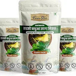 Dehydrated Sarson Bathua Saag Mix-3 x 100gm – Dehydrated Mustard & Bathua Leaves – Instant & Authentic Taste of Punjabi Saag | Off-Season Saag | Easy to Cook | | Pack of 3-picture-39