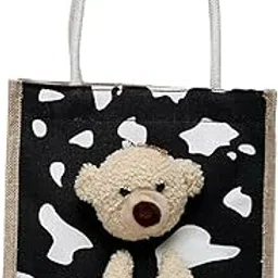 heavenglow Fashion Handbag Lovely Tote Bear Doll for Ladies Girl Women One size Black-picture-50