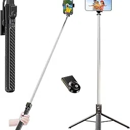 ZOBAK Selfie Stick with Tripod Stand 360 Degree, Extendable Upto 71inc/ 180cm Long Selfie Stick with 7 Section Stable Base for Mobile/GoPro/Camera, Perfect for Vlogging & Photoshoot image 1