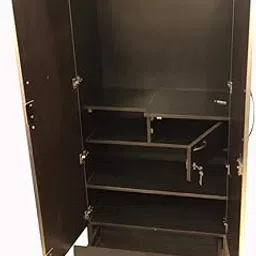 Wooden Wardrobe, Storage Cabinet, Clothes Almirah, Bedroom Furniture, Brown-picture-46