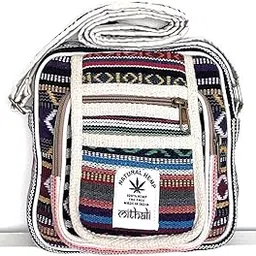 mithali Hemp Boho Hippie style Handmade Unisex cross body sling messenger bag.-picture-12