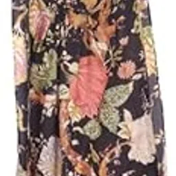 ShrI Ganesh Impex Maxi Kaftan for Women, Pure Cotton Nighty, Loungewear Kaftan | Hand Block Printed Women Nighty | Free Size Black Tree-picture-15