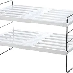 Enakshi (LABEL) Creations Expandable Cabinet Shelf Organizer Adjustable for Bookshelf Cupboard Bedroom|Kitchen Dining & Bar|Kitchen Storage & Organization|Spice Jars & Racks-image-17