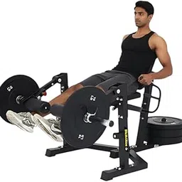 Bodylean Fitness Plate Loaded 3-in-1 Leg Extension & Leg Curl Machine | Seated Leg Extension, Standing Leg Curl & Prone Leg Curl | Full Lower Body Strength Equipment Quadriceps, Hamstrings & Glutes-picture-11