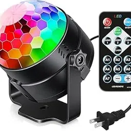 Bindex Disco Ball Light,Halloween Party Decorations Lights, Disco Lights Party Light Sound Activated Party Lights with Remote Control, 7 Color Modes Strobe Lamp for Home Room Birthday Wedding-picture-30