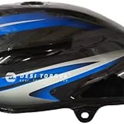 DESI TORQUE™ Petrol Tank for Discover 125 BS4 Motorcycle (Black/Blue)-picture-29