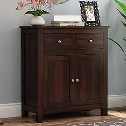 MAYOOR ART Solid Sheesham Wooden Sideboard Cabinet with 2 Drawers & 2 Door Storage for Living Room & Office | Sideboard Tv Cabinet with Drawers and Shelf Storage for Home | Walnut Finish-picture-11