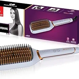 Havells Keratin Infused Hair Straightener Brush With Temperature Control For All Hair Types|Auto Shut off After 45 Minutes| 1.8mm Swivel Cord |2 Years Guarantee| HS6000-image-69