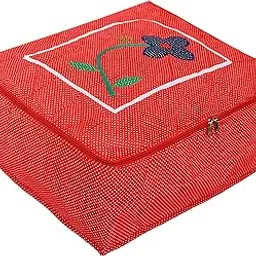 Kuber Industries Dot Printed Saree Cover Bag/Wardrobe Organiser/Storage Bag/Bags for Cloths (Red)-picture-50