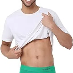 underjeans Cotton Blend Men Micromodal Green Solid Brief Regular Fit (Pack of 1) (UJNPBS043 M)-picture-17