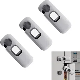 Child Safety Strap Locks, 3 Pieces Child Safety Cupboard Door Strap Locks with Strong Adhesive for Fridge,Cabinets,Drawers and Dishwasher-No Tools Needed No Drilling [3 Pack]-image-55