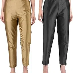 floreos Ladies Regular Combo Taffeta Silk Pant for Womens-picture-11