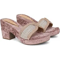 hvnly by shoetopia HVNLY Luxury Rhinestone Heels for Women | Classic Heels | Elegant Bridal, Wedding & Party Footwear-picture-51