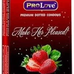 ProLove Premium Dotted Condoms, Strawberry Flavoured, Extra Lubricated, 10 Count-picture-64