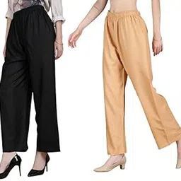 georgio martini Women's Solid Ethnic Wide Leg Rayon Plus Size Palazzo || Elasticated Waistband Pants for Women (S to 12XL)-picture-20