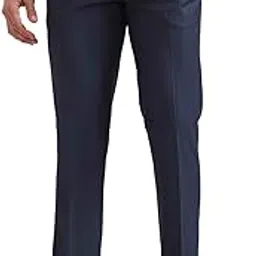 greenfibre Men's Slim Fit Solid Formal Trouser, Light Grey Blended Fabric, Comfortable & Stylish Office Wear, Professional Look-picture-53