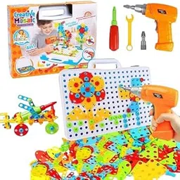 Kidstoysdaze 237 Pcs Drill Set/Drill Set Game for Kids Puzzle Game for Kids-picture-10