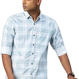 majestic man Comfort Slim Fit Pure Cotton Checked Casual Shirt-picture-31