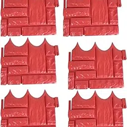 MYADDICTION 6 Pieces Garden Imitation Stone Fence Detachable for Flower Bed Patio Garden Red-picture-17