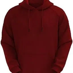 heathex Solid Color Ultra Soft Cotton Fleece Full Sleeves Relaxed Fit Comfortable Winter Office, Outdoor Wear with Kangaroo Pocket Casual Hoodie for Men-picture-32