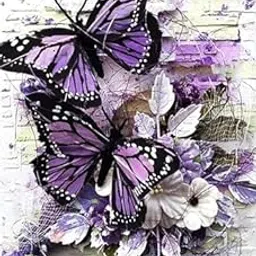 VOLDOT Diamond Painting Kit, 12x16inch White Tree of Life Diamond Painting, 5D Diamond Painting Kit for Adults & Kids, Very Suitable for Home Leisure and Wall Decoration (Purple Butterfly)-picture-26