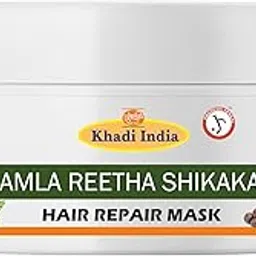 KHADI HERBALS Hair Mask with Amla, Reetha, Shikakai for Hair Growth and Dandruff Control, 200 ml-image-8