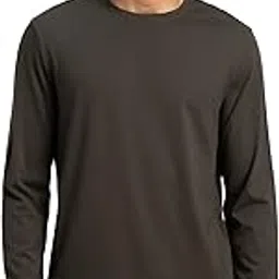 jockey Men's Cotton Regular Fit Round Neck Premium & Soft Long Sleeved T-Shirt (IM22_Deep Olive Large)-picture-13