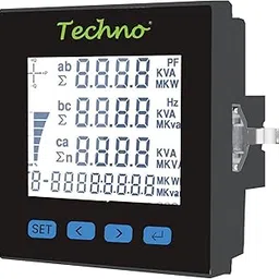 Three phase multi-functional digital energy meter for voltage current and power monitoring | panel mount design for industrial use | accurate multi-parameter display|24-picture-13