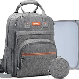 Homfu Diaper Bag Backpack Mommy Hospital Baby Bags For Boys Girl Travel Backpacks Mom Grey Dad Diaper Bag Tote Baby Registery-image-7