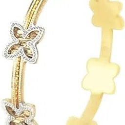 jfl Jewellery for Less Elegant Dual-Tone Gold-Plated Floral Butterfly Design Bangle for Women & Girls.-picture-43