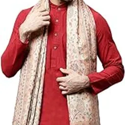 weavers villa Men's Acro Wool Blend Kani Woven Design Wraps, Stoles, Unisex Shawls, 100cm x 200cm-picture-31
