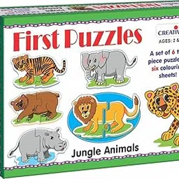 Creative's First Puzzles - Jungle Animals (6 pieces,Multi-Colour)-picture-21