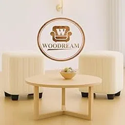 WOODREAM Mango Wood Pouffes Sitting Stool for Living Room | Mudda Puffy Wooden Ottoman Stools | Kitchen Pouffe Footstool for Home Decoration & Dressing Table | 17x18 Inch, Square (Cream,Set of 2)-picture-28