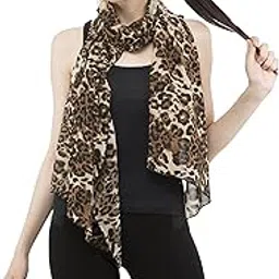 v&m Women's Printed Soft Scarf Stole | Lightweight Animal Print Fashion Scarf for Women & Girls | Stylish Wrap for All Seasons | Casual & Party Wear-picture-11