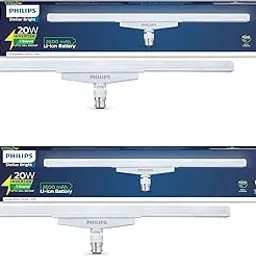 PHILIPS T Beamer 20 Watts Rechargeable Emergency Inverter LED Light Bulb, Cool Day White, Standard (Pack of 2)-picture-13