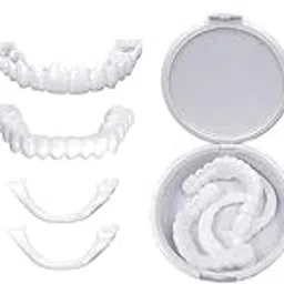 YELURI PRODUCTS Men and Women, top and bottom fake teeth that snap on to produce a confident grin are available in two pieces(Pack of 2)-picture-52