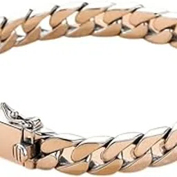 dsimple Mens Cuban Chain Metal Bracelet Classic Stainless Steel Jewelry Polished Wrist Accessory Bracelet for Men-picture-42