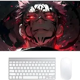 Kuavi Long Anime Mouse Pad (11 x 23 inch) Computer Anime Printed Big Mousepad with Anti-Slip Rubber Base & Smooth Mouse Control for Laptop, MacBook Pro, Gaming(Jujutsu Kaisen)(Design-20)-image-11