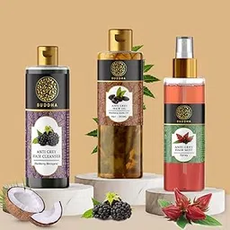 Buddha Natural Anti Grey Hair Combo (Hair oil, Shampoo, Spray Mist) - Complete Haircare for Grey Hair-picture-14