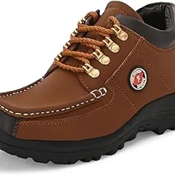 kraasa Men's Lace Up Solid Outdoor Boots | Soft Cushioned Insole, Feet & Arch Support, Trendy, Stylish Boots-picture-19