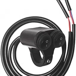 Arhaan Art and Modificaiton Motorcycle, Scotty, Bike,Handlebar Dual Button CNC Metal 12V Switch Control for Headlight, Fog Light, Horn, Hazard Control (Without Light Button)-image-97