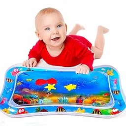 GemGleam Baby Square Tummy Time Water Play Mat - Inflatable Infant Activity Toy for Sensory Development, Muscle Strength & Motor Skills - Leak proof PVC Floor Mat for Newborns & Toddlers - (Pack of 1)-picture-12